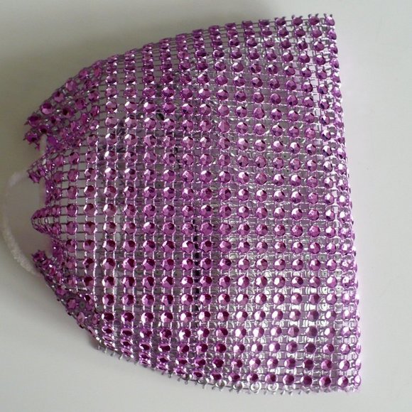 ❤️ NEW 2 Purple Stud Face Mask Beautiful Glam Mask - Picture 4 of 4